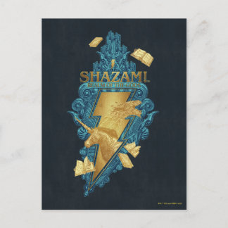 Postal ¡SHAZAM! Furia de los dioses | Logotipo Realm of t