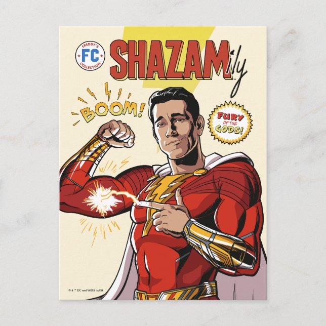 Postal ¡SHAZAM! Furia de los Dioses | Portada del Cómic S (Anverso)