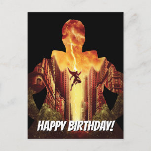 Postal ¡SHAZAM!   Shazam Sunset Silhouette