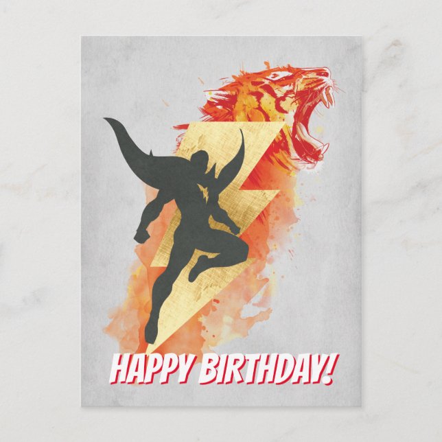 Postal ¡SHAZAM! | Shazam Tiger & Lightning Graphic (Anverso)