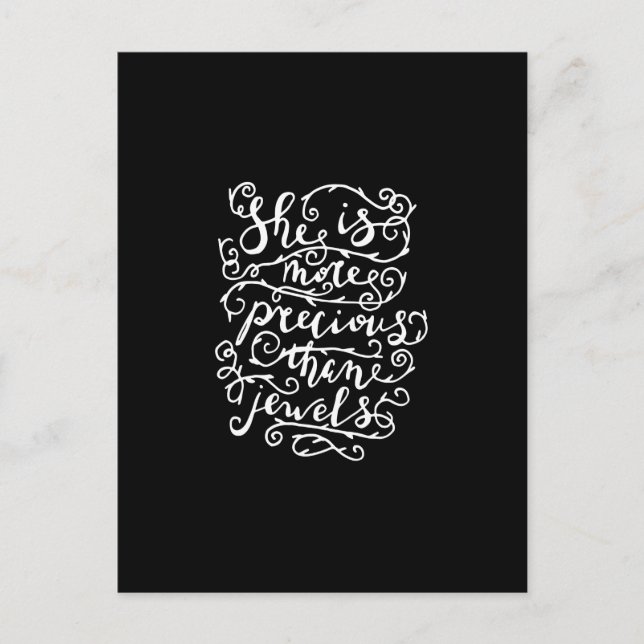 Postal she is more precious than jewels (Anverso)