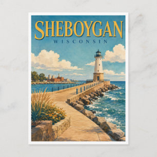 Postal Sheboygan Wisconsin North Pier GeoSaga