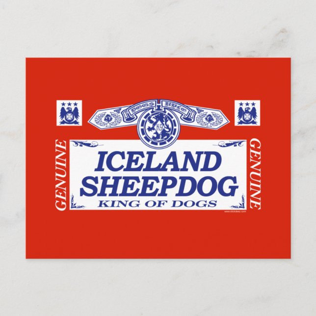 Postal Sheepdog de Islandia (Anverso)