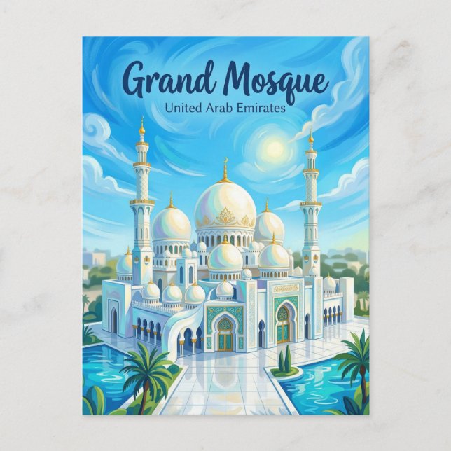 Postal Sheikh Zayed Grand Mosque United Arab Emirates (Anverso)