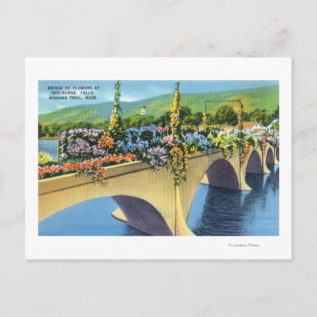 Postal Shelburne Falls Puente de flores (Anverso)