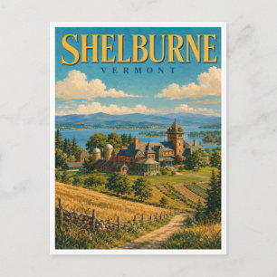 Postal Shelburne Vermont Farm View GeoSaga