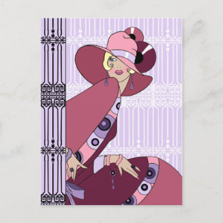 Postal Shelby, Lady in Lavender and Wine de los años 30