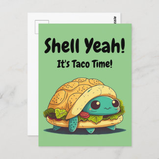 Postal ¡Shell Yeah! ¡Es hora de Taco! Tortuga Taco