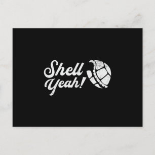 Postal Shell Yeah Turtle Lover Turtles Ocean Funny Gift