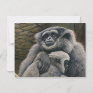Postal Shelter Gibbon - Retrato emocional de la vida silv