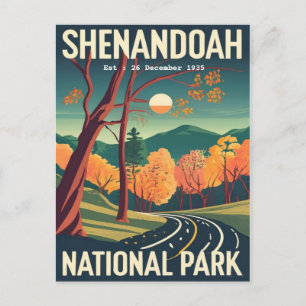 Postal Shenandoah National Park Skyline drive color del a