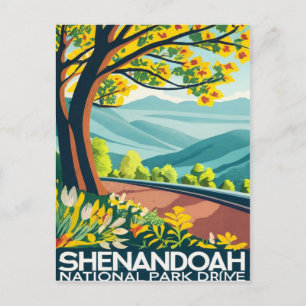 Postal Shenandoah National Park Skyline drive color del a