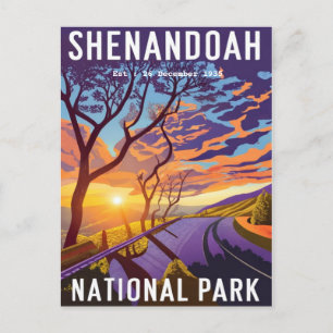 Postal Shenandoah National Park Skyline drive color del a