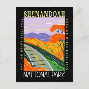 Postal Shenandoah National Park Skyline Drive Distressed