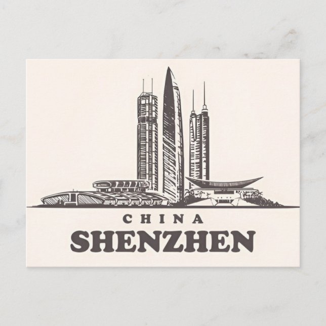 Postal Shenzhen de época China (Anverso)