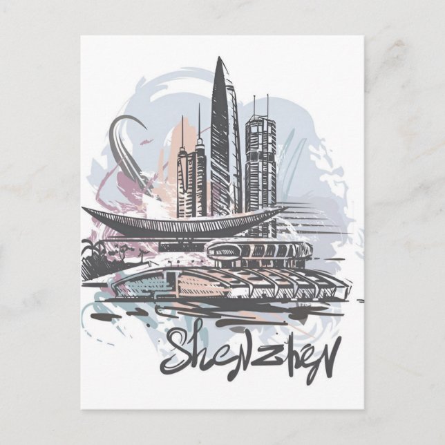 Postal Shenzhen de época China (Anverso)