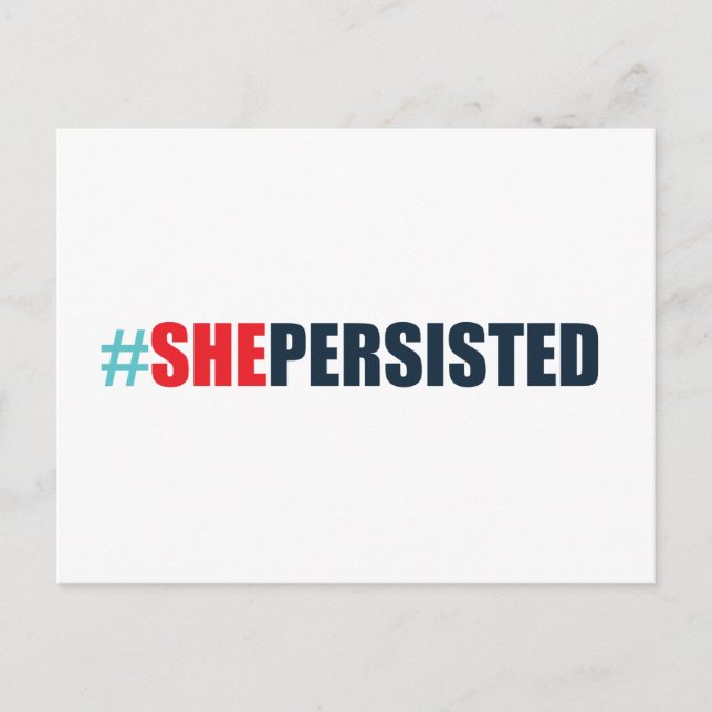 Postal #shepersisten (Anverso)