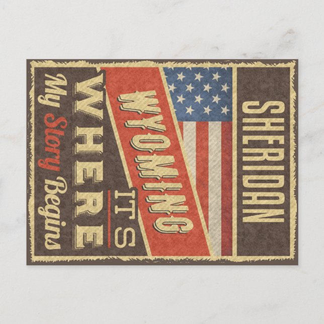 Postal Sheridan Wyoming (Anverso)
