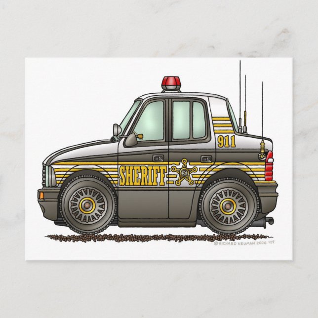 Postal Sheriff Car Patrol Car Law (Anverso)