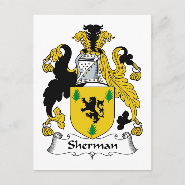 Postal Sherman Family Crest (Anverso)