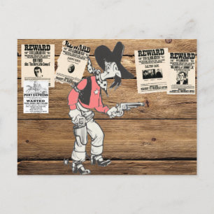 Postal Sherrif Viejo Con Un Arma Dibujada