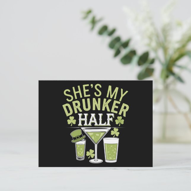 Postal Shes My Beker Half St Patricks Matando Pareja (Anverso de pie)