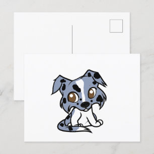 Postal Shetland Sheepdog Blue Merle y White Personalizado