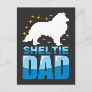 Postal Shetland Sheepdog Puppy Lover Sheltie Dad