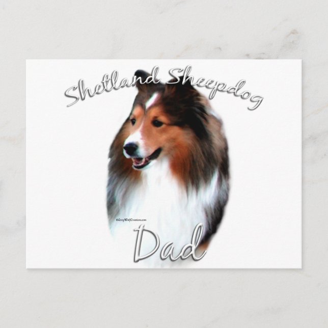 Postal Shetland Sheepdog (sable) Papá 2 (Anverso)
