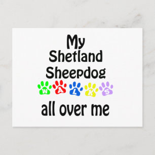 Postal Shetland Sheepdog Walks Design