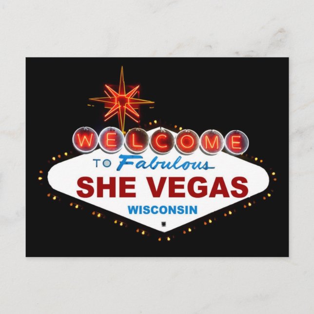 Postal SheVegas Wisconsin (Anverso)