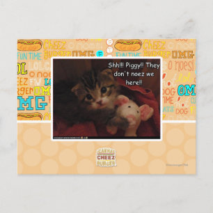 Postal ¡¡¡Shh!!! ¡¡Cerdo!!