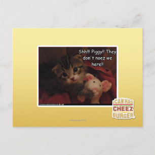 Postal ¡¡¡Shh!!! ¡¡Cerdo!!