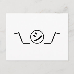 Postal Shi Kana Shrug Emoticon ¯\_ ㋛_/ Ø Kaomoji japonés