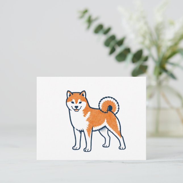 Postal Shiba Inu ー Standing (Anverso de pie)