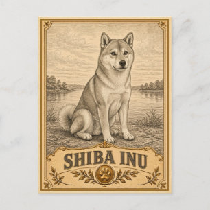 Postal Shiba Inu, Colección Vintage Heritage Dog