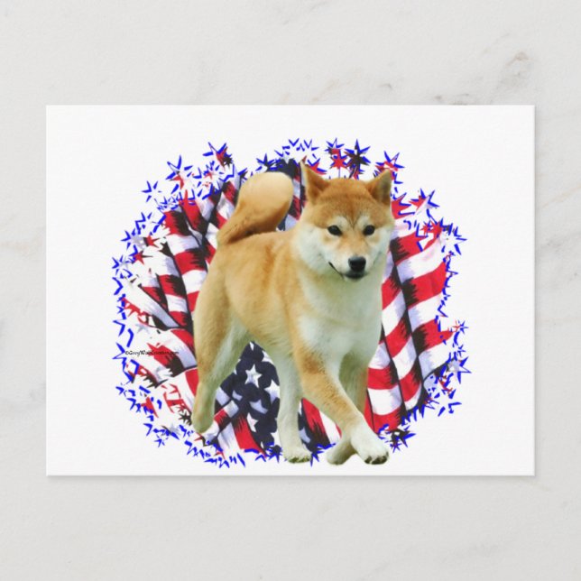 Postal Shiba Inu Patriot (Anverso)