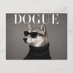 Postal Shiba Inu Perro de Lujo Alta Costura