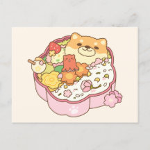 Shiba japonés inu sakura bento caja