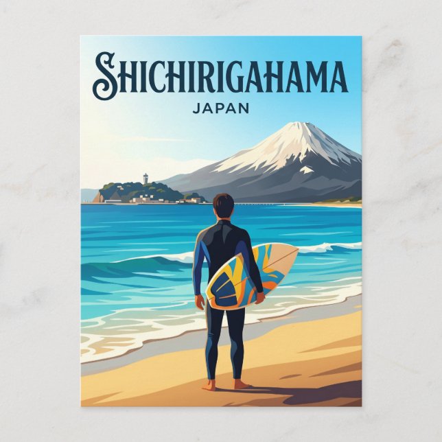 Postal Shichirigahama Japón (Anverso)