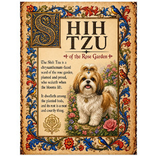 Postal Shih Tzu, Arte de Bestiario Medieval