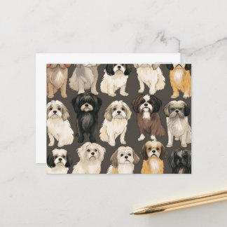 Postal Shih Tzu Serenity Card