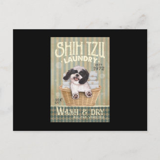 Postal Shih Tzu Tzu Lavandería Cute Shih Tzu Life Puppy T