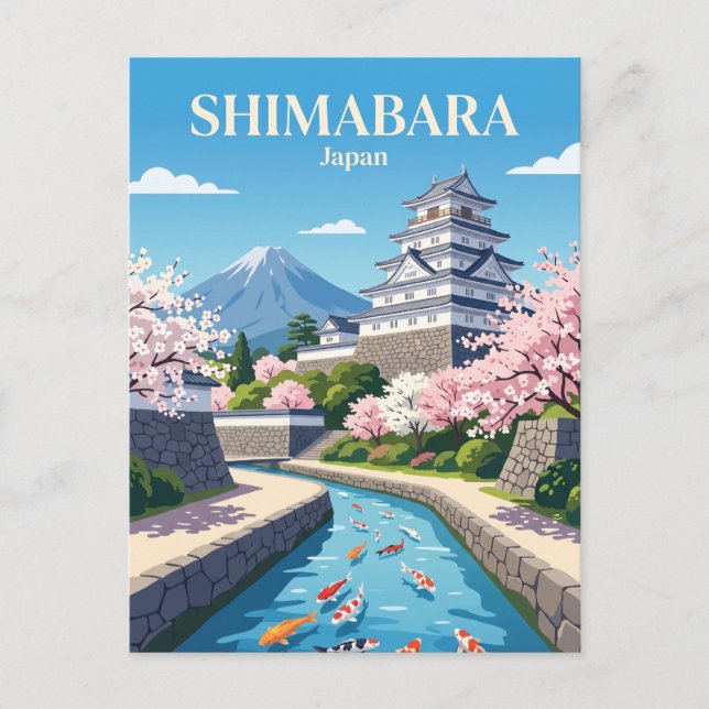 Postal Shimabara Japón (Anverso)