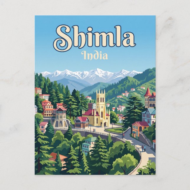 Postal Shimla India (Anverso)