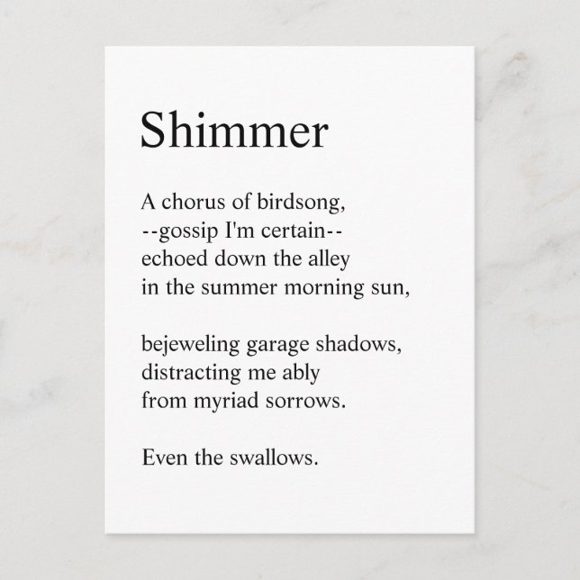 Postal Shimmer (Anverso)
