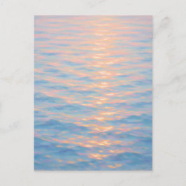 Postal Shimmering Sea - Pastel Painting Style Art