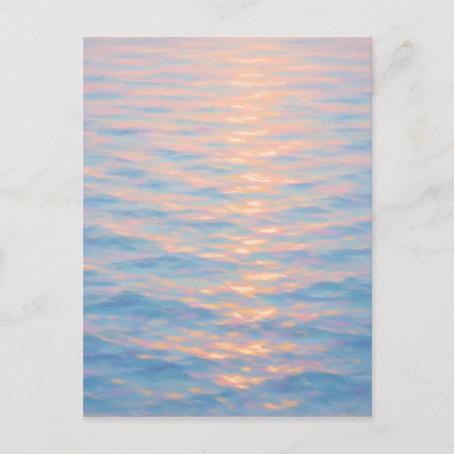 Postal Shimmering Sea - Pastel Painting Style Art (Anverso)