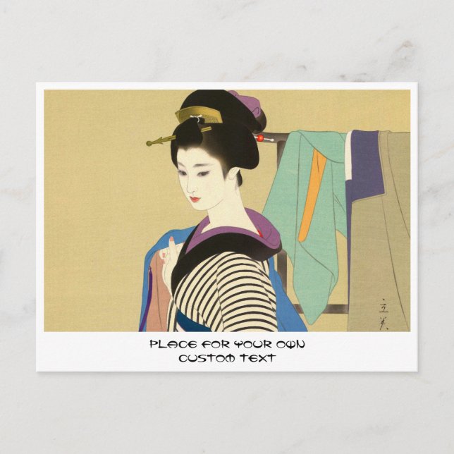 Postal Shimura Tatsumi Dos súbditos de mujeres japonesas (Anverso)