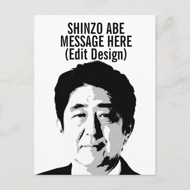 POSTAL SHINZO ABE PERSONALIZADO (Anverso)